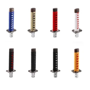 Home 15cm universal samurai sword gear shift knob shifter katana metal manua transmission gearstick for opel peugeot toyota honda