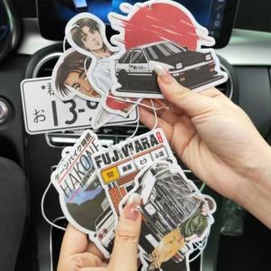 hot jdm style car air freshener perfume rearview mirror pendant ornament hanging modification license plates car accessories
